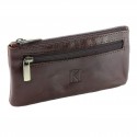 2 EN 1 Porte-monnaie/porte-clés 100% cuir TK074 MARRON Achat/cadeau utile