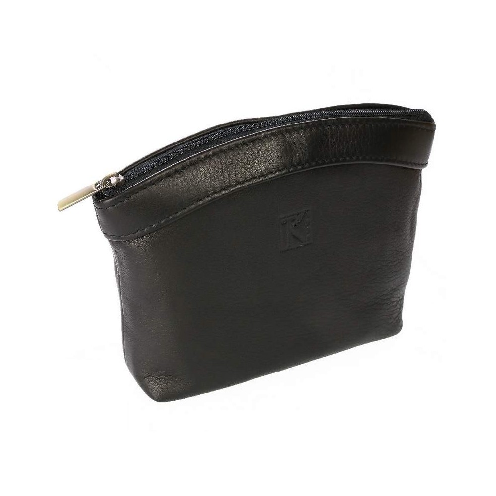 Petite trousse de toilette de voyage Cuir noir TK128 16X12 cm.