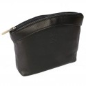 Petite trousse de toilette de voyage Cuir noir TK128 16X12 cm.