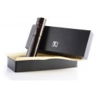 Achat utile / Cadeau homme femme - ETUI STYLO CUIR MARRON NOIR - MILANO 205