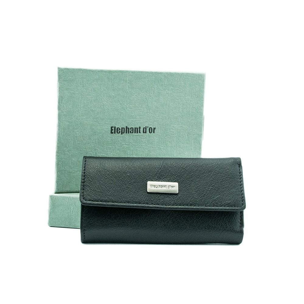 Grand portefeuille avec porte chéquier 100% cuir véritable Porte-clés OFFERT