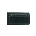 Grand portefeuille avec porte chéquier 100% cuir véritable Porte-clés OFFERT