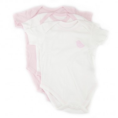Lot de 3 - Pyjama - Body - Mixte bébé 100% Coton - 3 coloris rose