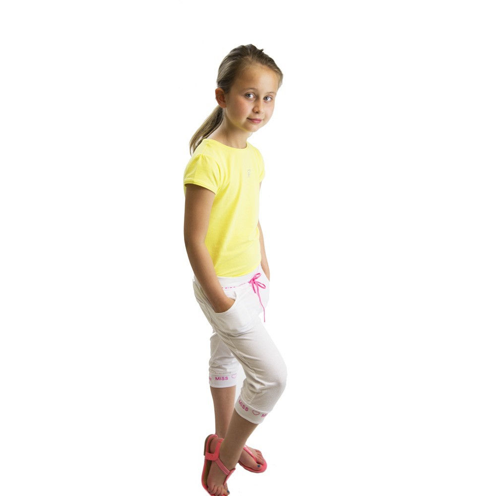 Jogging Blanc fille - Pantalon De Sport L'été - Confortable et girly