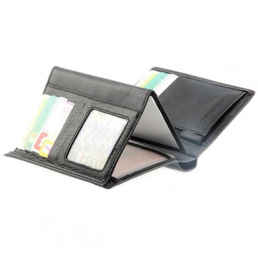 Portefeuille Design pour homme en cuir noir N772