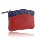 Trois en Un - Porte monnaie/clés/cartes à la fois - Cuir Multicolore Bordeaux