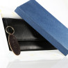 GRAND CLASSIQUE Portefeuille en cuir NOIR N1328 - Grand Portefeuille Homme PACK cadeau Noël. une fête. un anniversaire