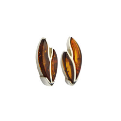 Boucles d'oreilles Femme  N116  Ambre de la Baltique Argent 925/1000