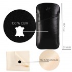 Etuis iPhone 7, étui pochette 100% Cuir + lingette Microfibre