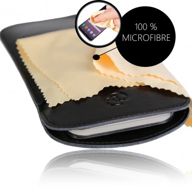 Etuis iPhone 7, étui pochette 100% Cuir + lingette Microfibre