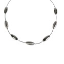Collier Femme perles brosé et poli Chaine Argent 925/1000 - Soldes