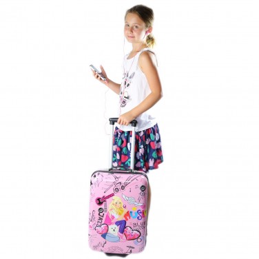 Valise enfant/fille ROSE LOVE PARIS 2031 ABS 50CM