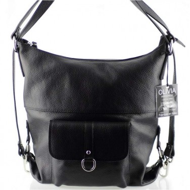 2 EN 1 Sac à main Sac à dos en cuir de vachette N1263 Marron/Taupe Achat/cadeau utile