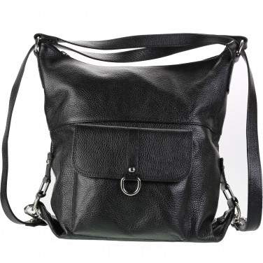 2 EN 1 Sac à main Sac à dos en cuir de vachette N1263 Marron/Taupe Achat/cadeau utile