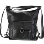 2 EN 1 Sac à main Sac à dos en cuir de vachette N1263 Marron/Taupe Achat/cadeau utile