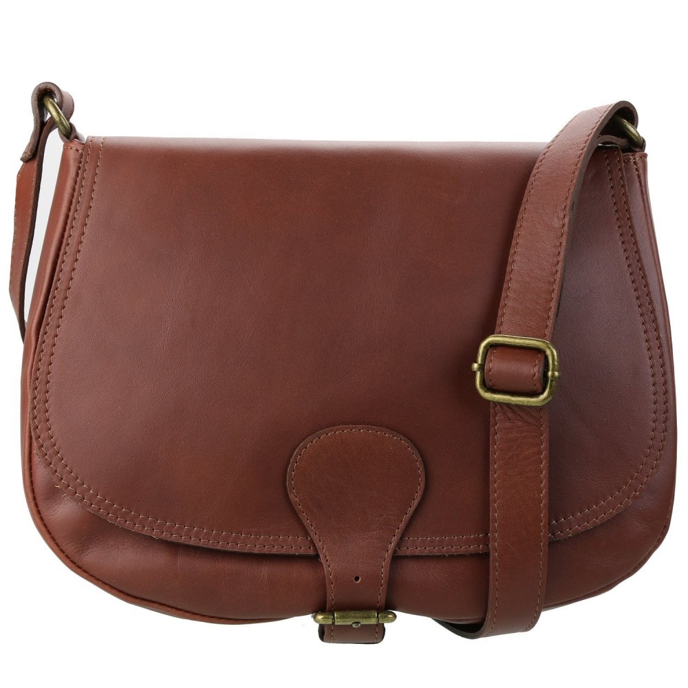 Sac à Bandoulière En Cuir Véritable Kattee – Taille Medium, Avec Protection RFID, Neuf étiqueté