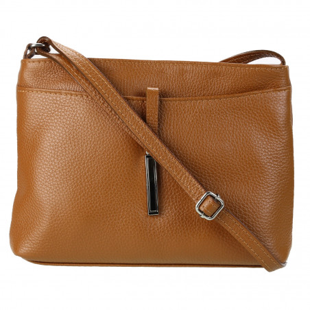 Sac bandoulière Cuir marron clair BARI N1190 Sac en cuir PRIX DU WEB