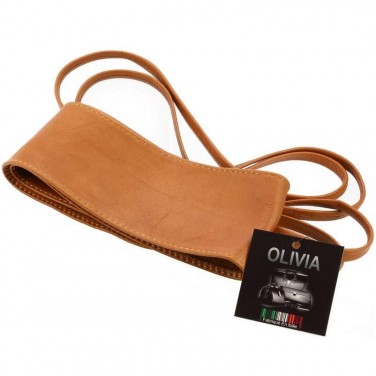 Ceinture pour femme. large à nouer en cuir de vachette - Accessoire Tendance