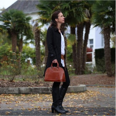 Ceinture pour femme. large à nouer en cuir de vachette - Accessoire Tendance