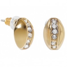 Boucles d'oreilles coccinelle plaqué or 24 carats cristaux Swarovski 595