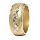 Bague anneau plaqué Or Cristaux - Bijoux fantaisie - 462 T 58-60 mm tour de doigt