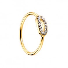 Jolie bague plaqué Or Cristaux Swarovski N990  62 mm (22)