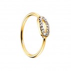 Jolie bague plaqué Or Cristaux Swarovski N990  62 mm (22)