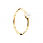 Bague plaque Or jaune Perle blanc Bijou N994 57 mm (17)