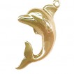 Bijoux Pendentif dolphin plaque or jaune 24 carats n°603