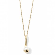 Collier Pendentif plaqué Or jaune Perle - Bijoux fantaisie -473