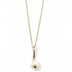 Collier Pendentif plaqué Or jaune Perle - Bijoux fantaisie -473