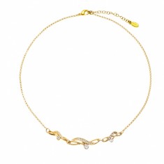 Collier Pendentif plaqué Or jaune Perle - Bijoux fantaisie -474