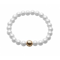 Bracelet perles d'imitation blanc nacré Classique N608