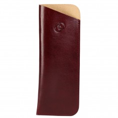 Etui "CLASIK n°1" 100% CUIR, étui à lunettes de vue, étui pochette en cuir véritable 17 x 6.5 cm + Lingette + Cordelette