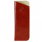 Etui "CLASIK n°1" 100% CUIR, étui à lunettes de vue, étui pochette en cuir véritable 17 x 6.5 cm + Lingette + Cordelette