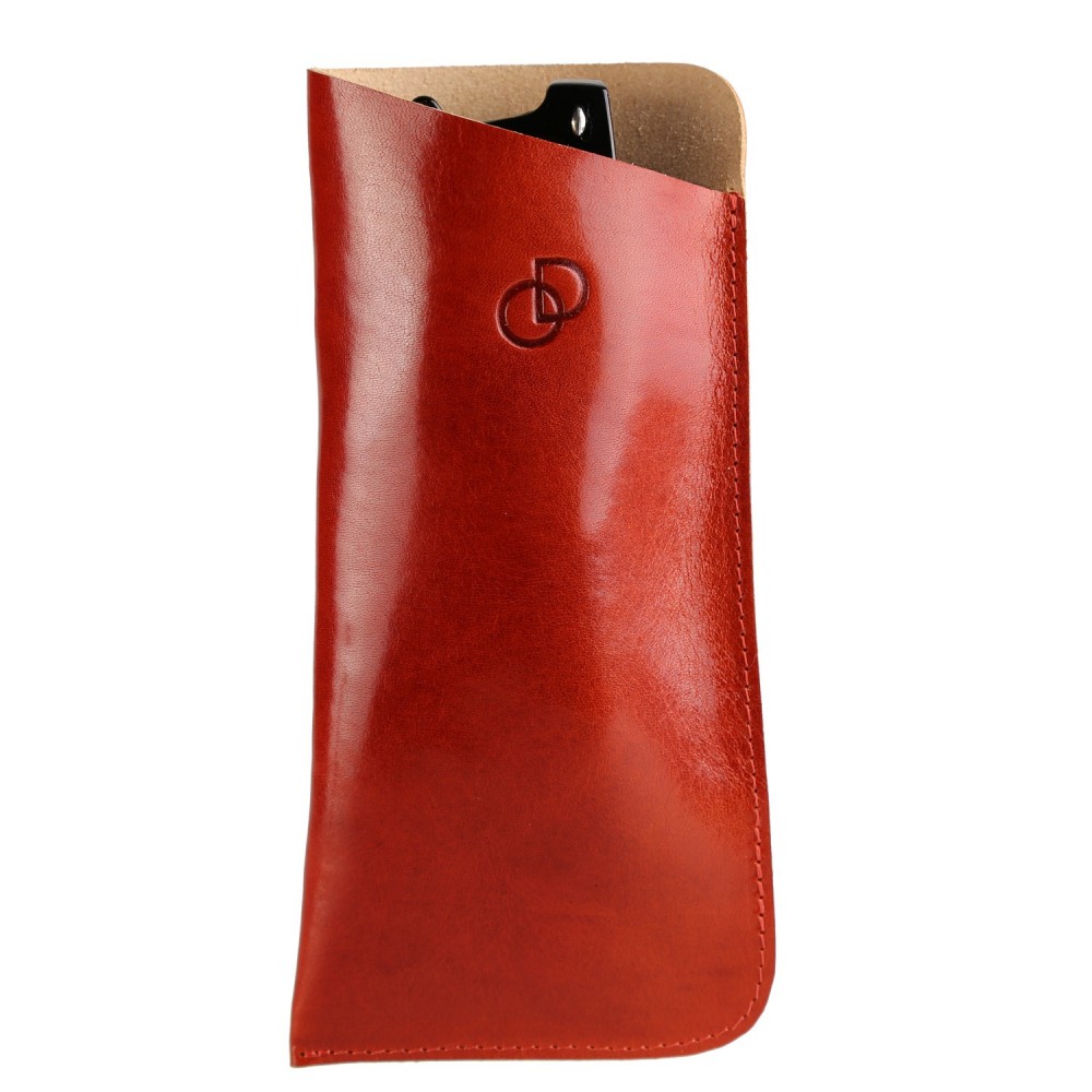 PACK Etui Lunette "CLASSIC" 100% CUIR, étui à lunettes de vue, étui cuir véritable 17 x 8,5 cm - Cordon et Chiffon