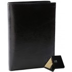 BEST-SELLER TK01 - Portefeuille cuir noir / Portefeuille homme / 15x11