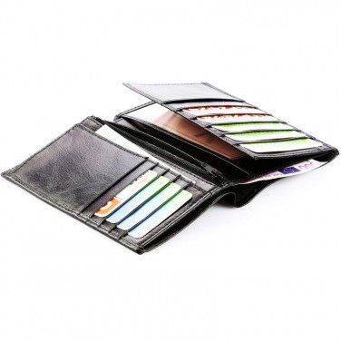 BEST-SELLER TK01 - Portefeuille cuir noir / Portefeuille homme / 15x11