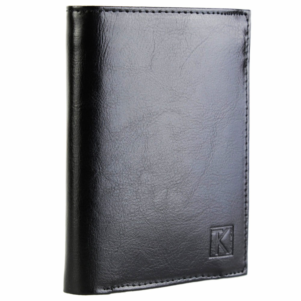 BEST-SELLER TK01 - Portefeuille cuir noir / Portefeuille homme / 15x11