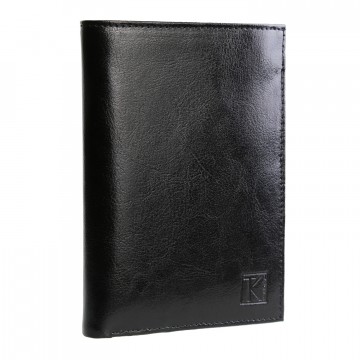 PACK Cadeau Portefeuille homme cuir marron + porte-clés + emballage TK, Noël Anniversaire 