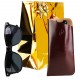 PACK Etui Lunette "CLASSIC" 100% CUIR, étui à lunettes de vue, étui cuir véritable 17 x 8,5 cm - Cordon et Chiffon