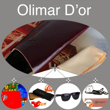 PACK Etui Lunette "CLASSIC" 100% CUIR, étui à lunettes de vue, étui cuir véritable 17 x 8,5 cm - Cordon et Chiffon