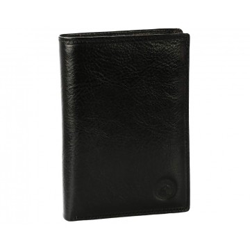 Portefeuille en cuir noir N1282CD - Portefeuille homme