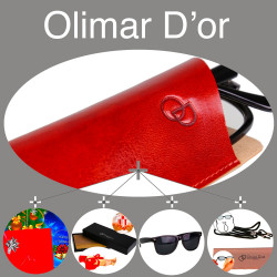 Pack Cadeau Noel "CLASIK n°1" 100% CUIR, étui à lunettes + lunettes + accessoires + emballage