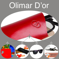 Pack Cadeau Noel "CLASIK n°1" 100% CUIR, étui à lunettes + lunettes + accessoires + emballage