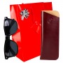 Pack Cadeau Noel "CLASIK n°1" 100% CUIR, étui à lunettes de vue + lunettes + accessoires + emballage
