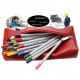 Grande trousse en cuir, organisateur, crayons stylos "ARCHI" 100% CUIR 21 x 11 cm -Trousses Scolaires, Etudiants, Dessinateurs
