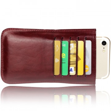 Housse iPhone, étui universelle cuir véritable "OD-ipho" 15x9 cm