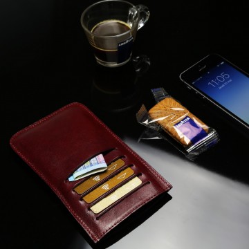 Housse iPhone, étui universelle cuir véritable "OD-ipho" 15x9 cm