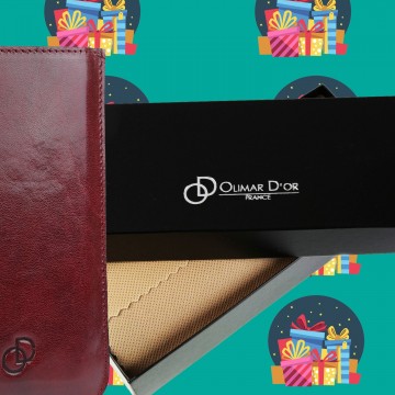 Housse iPhone, étui universelle cuir véritable "OD-ipho" 15x9 cm